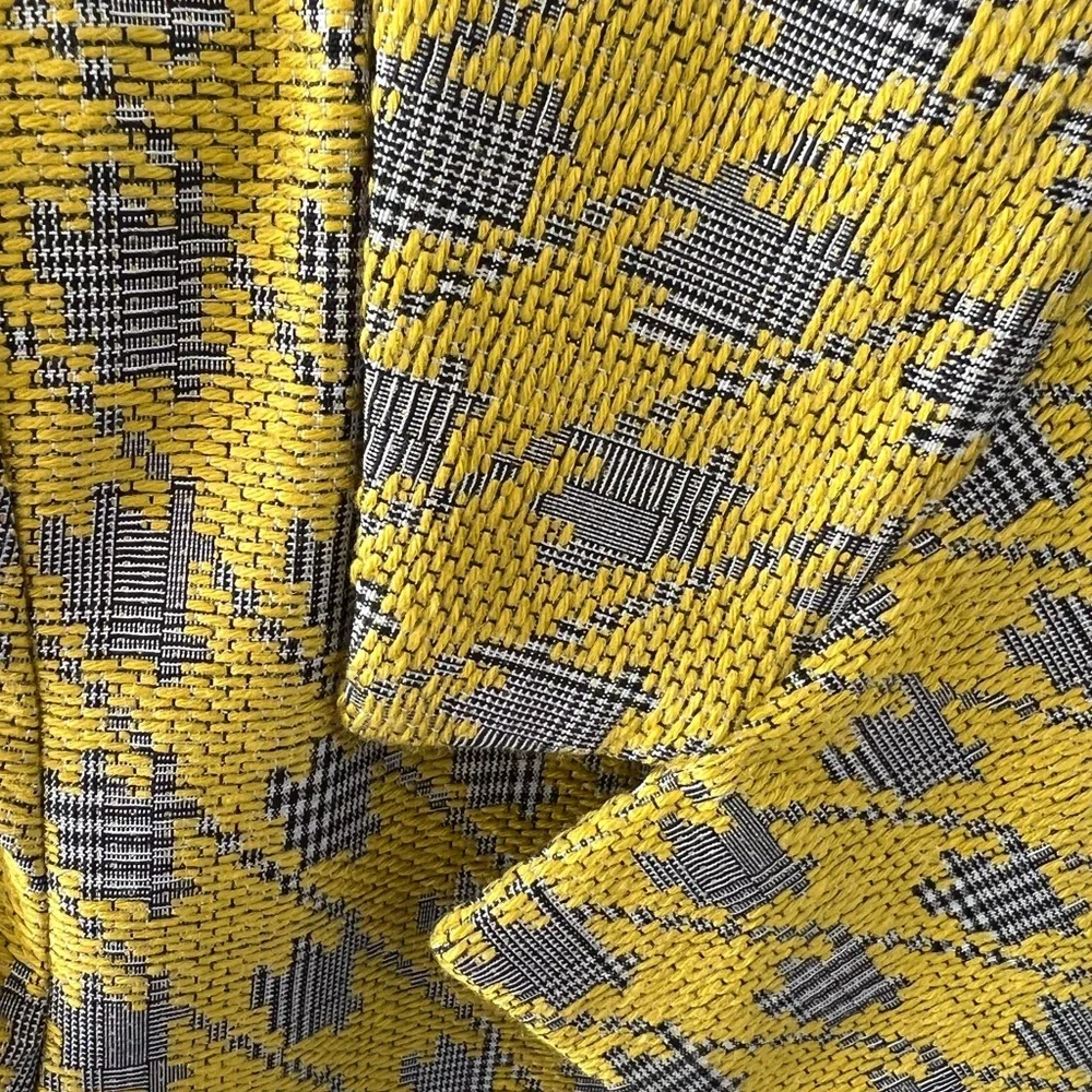 CAbi Regency Yellow and Gray Patterned Blazer - Picture 3 of 5